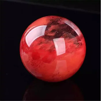 Toptan 6 - 12cm Doğal Kırmızı Eritme Kuvars Küre Reiki enerji Taş Kristal Şifa Topu Odası Dekorasyon Ev Dekor