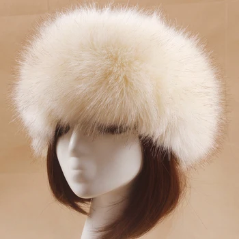 2020 Kadın Şapka Bayan Rus Kene Kabarık Taklit Tilki Kürk Şapka Kış İsıtıcı kayak şapkası Kadın Şapka Sonbahar Sıcak Satış Yeni