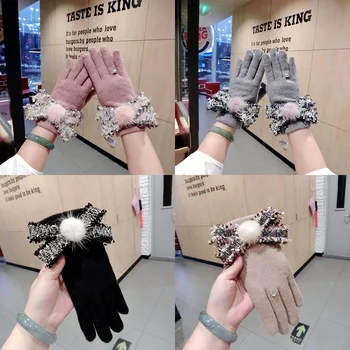 Eldiven kış kadın kol ısıtıcıları siyah aksesuarları Taklidi moda eldiven koşu sıcak eldiven Guantes Mujer Elegante