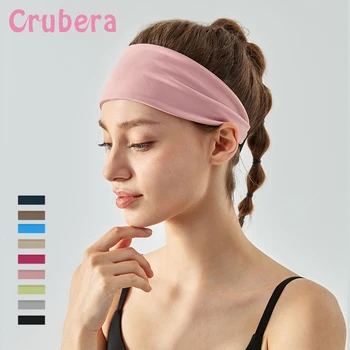 CRUBERA Kadın Koşu Spor Antiperspirant Kafa Bandı Yüksek Elastik Yoga saç bandı Çok Renkli Çok Yönlü Esnek Spor Kafa Bandı