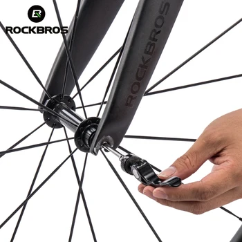 ROCKBROS Bisiklet Hızlı Bırakma Hırsızlık Şiş Anti-pas Bisiklet MTB Ön Arka tekerlek göbeği Şiş Hızlı Bırakma Şiş Bisiklet Parçaları