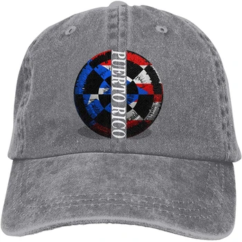 Porto Riko Bayrağı Müzik Spor Denim Kap Ayarlanabilir Unisex Düz Beyzbol Kovboy Snapback Şapka