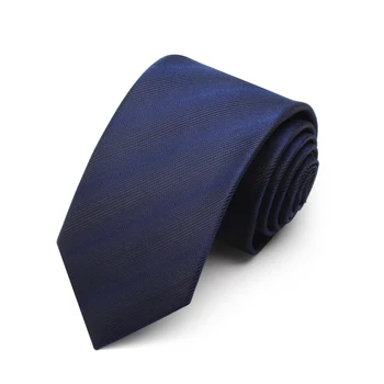 Yeni En İyi Moda Rahat Mavi Çizgili Kravatlar Erkekler için Yüksek Kalite 7cm Kravat Düğün Parti Resmi İş Erkek Bağları Hediye Kutusu ile