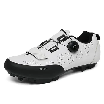 Erkekler Mtb Bisiklet Ayakkabıları Cleats ile Spor Yol Bisikleti Botları Hız Spor Ayakkabı Yarış Kadın Düz Pedal Bisiklet Ayakkabıları Dağ SPD B50043