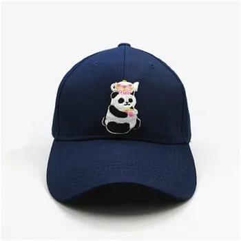 panda hayvan nakış Beyzbol Şapkası hip-hop kap Ayarlanabilir Snapback Şapka erkekler ve kadınlar için 376