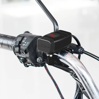 12V QC3.0 Motosiklet USB şarj aleti Su Geçirmez Cep Hızlı Şarj Autocycle USB Soket Voltmetre İle Motosiklet Aksesuarları