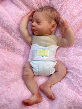 Yeniden doğmuş bebek 20 inç Sevimli Kız Uyku Yenidoğan Kawaii Yeniden Doğmuş Bebek Bebek Kullanılabilir Mıknatıslar Emzik