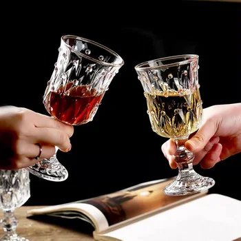 Yaratıcı Moda Kristal Cam Kadeh Elmas Desen cam kırmızı şarap şişesi şarap bardağı şampanya kadehi