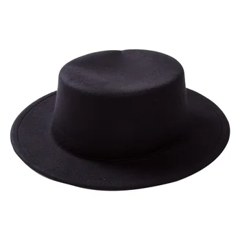 Yeni Moda Kadın Erkek Unisex Geniş fötr şapka Panama Şapka Sonbahar Kış Beyefendi Zarif Caz Kilise Kap Bej Siyah Kırmızı