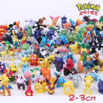 144 Stilleri Pokemon Gitmek Koleksiyonu Aksiyon Figürleri Modelleri 2-3cm Pokémon Pikachu Charmander Anime figürü oyuncak Bebekler Hediyeler çocuklar için