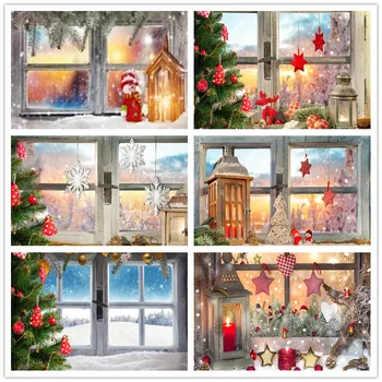 Yeni 5d Elmas Boyama Manzara Çapraz Dikiş Kiti Elmas Nakış Pencere Mozaik Taklidi Resim Noel Duvar Sanatı