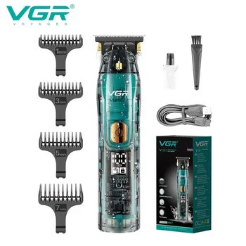VGR 961 Yeni Saç Düzeltici Şarj Edilebilir Saç Kesme Makinesi Su Geçirmez Saç Kesme Makinesi T-Bıçak Berber dijital ekran V961