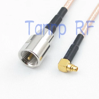 50 CM Pigtail koaksiyel bağlantı kablosu RG316 uzatma kablosu 20in MMCX erkek dik açı FME erkek tak RF adaptör konnektörü