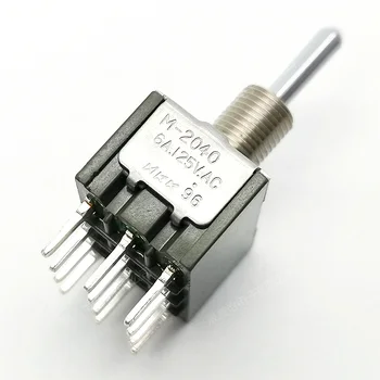 Orijinal yeni 100 % M-2040 açılış 6mm düğme rocker anahtarı 12pin 3 dişli ON-ON-ON