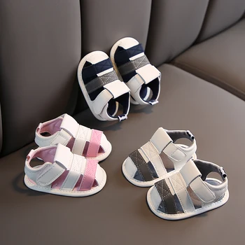 HAIZHIW 0-12M Moda Yaz Bebek Kız Erkek Sandalet Yenidoğan Bebek Ayakkabıları Rahat Yumuşak Alt Kaymaz Nefes Ayakkabı Ön Yürüteç
