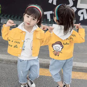 3 Parça Takım Elbise Yenidoğan Bebek Kız Giysileri Setleri Ceket Kot Hoodies Çocuklar Kız için