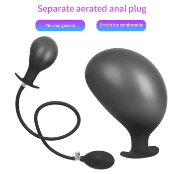 Büyük Şişme Büyük Büyük Anal Plug Yapay Penis Pompası Anal Dilatör Genişletilebilir Hiçbir Vibratör Butt Plug Anal Topları Seks Oyuncakları Erkek Kadınlar İçin