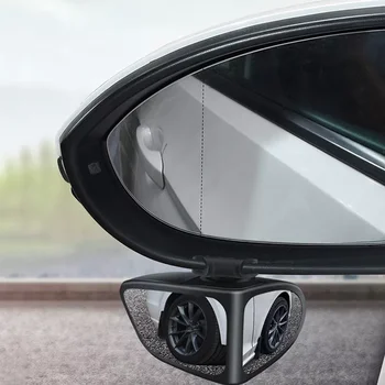 Araba Geri Küçük Yuvarlak Ayna Ön Ve Arka Tekerlek Geniş Açılı Ayna Çift Taraflı Yardımcı Dikiz 360 Derece Kör