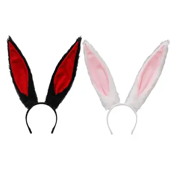 Tavşan Kulakları Kafa Bandı Fotoğraf Sahne Parti Favor Şapkalar Headdress Tavşan Kulakları Hood Kostüm Aksesuarları Cosplay