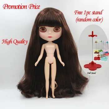 Promosyon fiyat BJD ortak 10-11 standı DIY Çıplak Blyth doll doğum günü hediyesi 4 renk büyük gözler bebek güzel Saç sevimli oyuncak