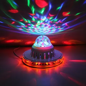 LED disko topu ışık dönen projektör ses kontrolü gece lambası parti düğün dekorasyon sahne aydınlatması KTV Bar partisi