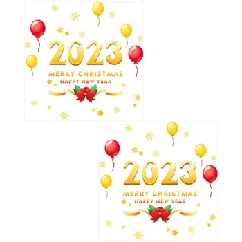 Windowstickers Çıkartmaları Yeni Yıl Duvar Noel Tutunur Parti Sticker Mutlu Düzeni Malzemeleri Sahne Süslemeleri Sarılmak Elektrostatik