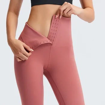 Üst Bayanlar Seksi Yoga Spor Tayt Spor Salonu Düz Renk fitness pantolonları Moda Yüksek Bel Kalça Yükseltme Çıplak Dikişsiz Yumuşak Nefes