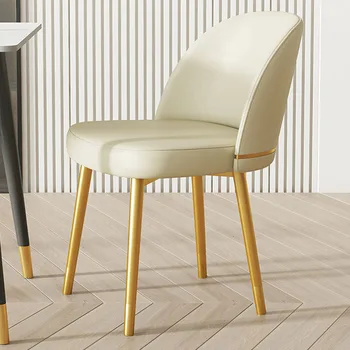 Rahat Lüks yemek sandalyeleri Metal Beyaz İskandinav Moda Şezlong Mobil Sandalyeler Salle Yemlik yemek sandalyeleri Mobilya