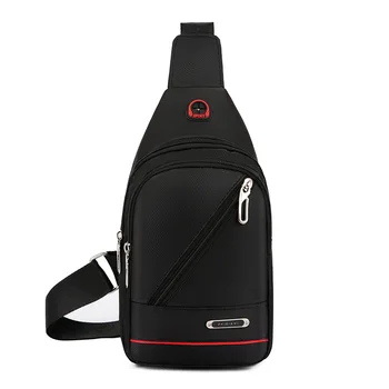 Erkekler omuz çantaları USB Şarj Kulaklık Kablosu Delik Crossbody Çanta Erkekler için Anti Hırsızlık Spor Göğüs Çantası Kısa Seyahat Messenger Çanta