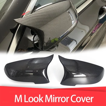 1 Çift Araba Ayna Kapakları Yan Dikiz Otomatik Ayna Kapağı Kapağı BMW 5 6 7 Serisi F10 F18 F11 F06 F07 F12 F13 F01 2014 2015 2016