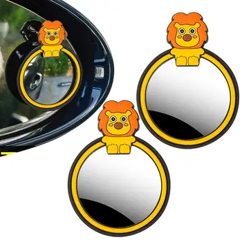 Kör nokta Ayna Araba İçin 2 adet Stick-on Yuvarlak HD Cam dikiz aynaları Küçük Geri Vites Aynaları 360 Geniş Açı Ayarlanabilir