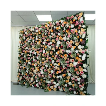 LFB1841 Luckygoods Yeni tasarım El Yapımı yapay çiçek Duvar Roll Up Düğün Parti Doğum Günü Zemin Dekorasyon