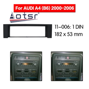 Araba Radyo çerçeve Ses Fasya AUDI A4 (B6) 2000-2006 Araba Stereo Radyo Fasya Paneli Kurulum Adaptörü DVD oynatıcı Çerçeve