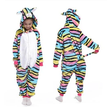 Yeni Zebra Kaplan Erkek Pijama çocuk Pijama Bebek Kız Karikatür Licorne Onesie Kızlar İçin Noel Pijama