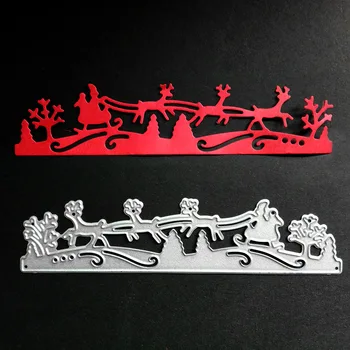 JX-LCLYL 1 adet 127x30mm Mutlu Noel Kesme Ölür Stencil Kağıt Kartları Kabartma Kalıp Kesici Craft DIY