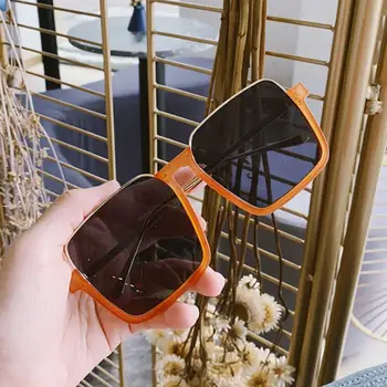 Lüks kare Güneş Gözlüğü Kadın Büyük Boy Şeffaf Güneş Gözlüğü Yeni Tasarımcı Erkekler Vintage Düz Üst Gözlük UV400 Gafas de sol