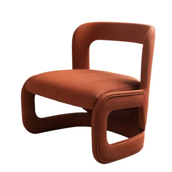 Minimalist tasarım ana ışık lüks İskandinav italyan deri kanepe sandalye balkon güneş odası Tek kişilik koltuk sandalye