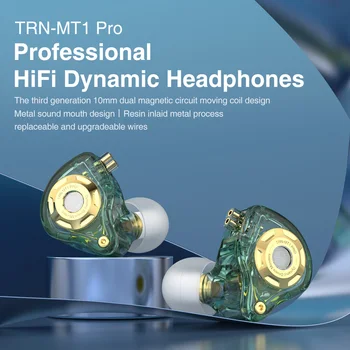 TRN MT1 PRO HiFi Dinamik Kulak İçi Kulaklık Bas Spor Müzik Kulaklık Metal Monitör Koşu Kulaklık TRN TA1 BA15 ST1 EDC