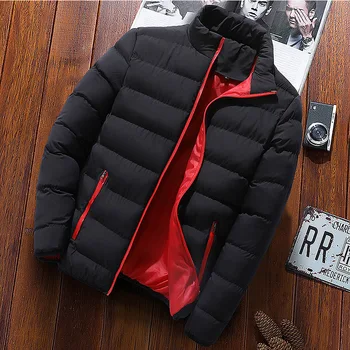 Erkekler Kış sıcak Zip Up pamuklu ceket Ceket Yastıklı Kirpi Kabarcık Aşağı Ceket portmanto yaka fermuar hırka Rahat Dış Giyim