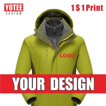 YOTEE sonbahar ve kış kalın rüzgar geçirmez açık ceket kişisel şirket grubu logosu özel erkekler ve kadınlar açık ceket